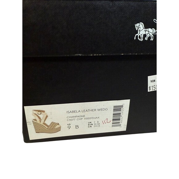 New Authentic Coach Isabela Leather Wedge Sandals Size 9 - Picture 13 of 16